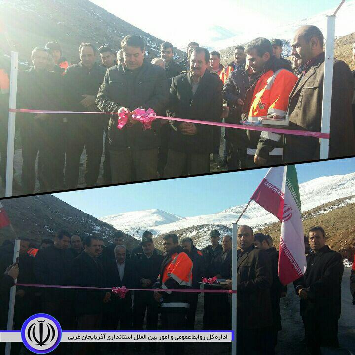 دیوار حائل جاده روستای دشت قوره از توابع شهرستان نقده افتتاح شد