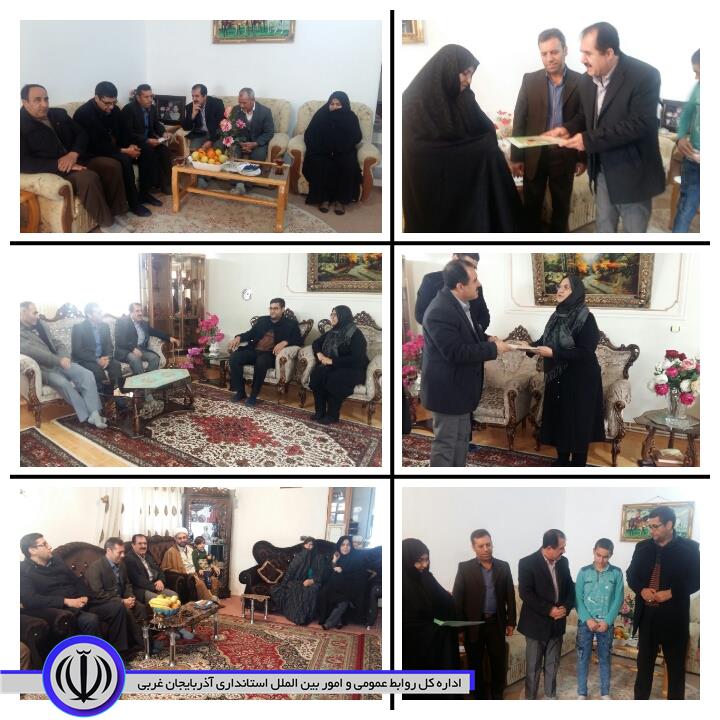 بمناسبت دهه فجر فرامرزی فرماندار شهرستان نقده با خانواده های معظم شهداء دیدار کرد
