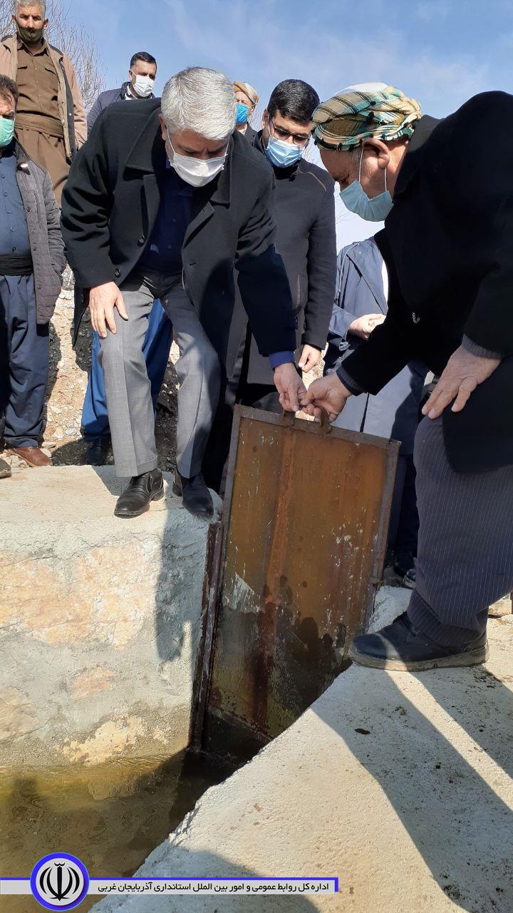 بهره برداری از کانال انتقال آب روستای گلوان برای مصارف کشاورزی