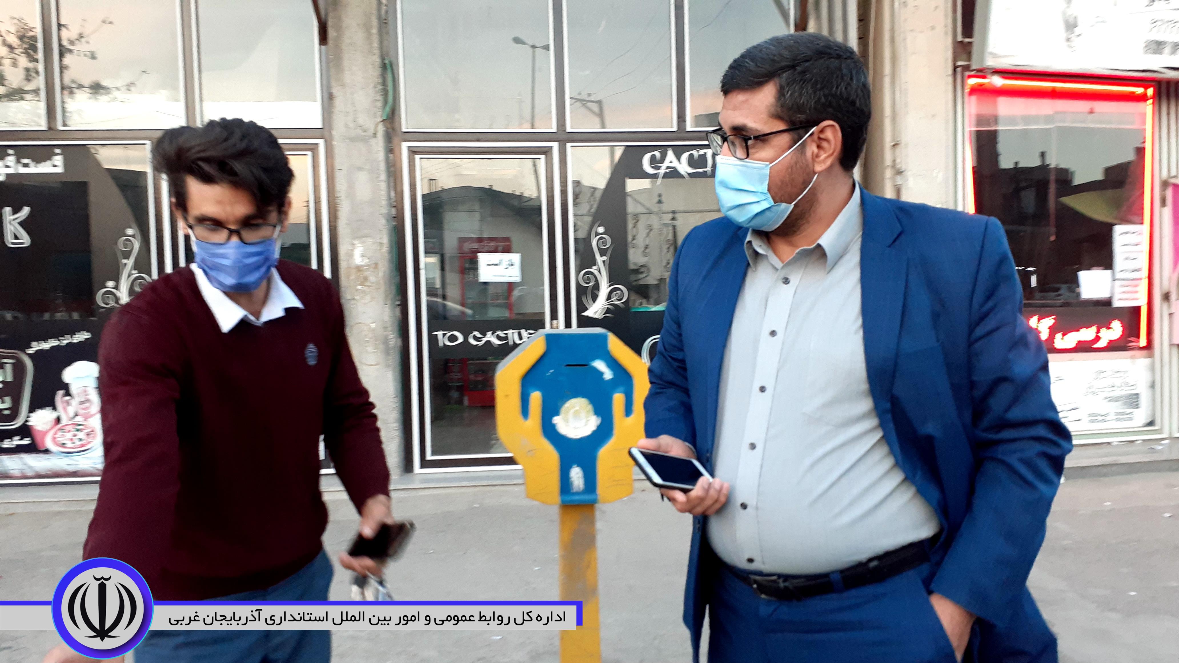 بازدید فرماندار شهرستان نقده از نحوه رعایت پروتکل های بهداشتی در سطح شهر