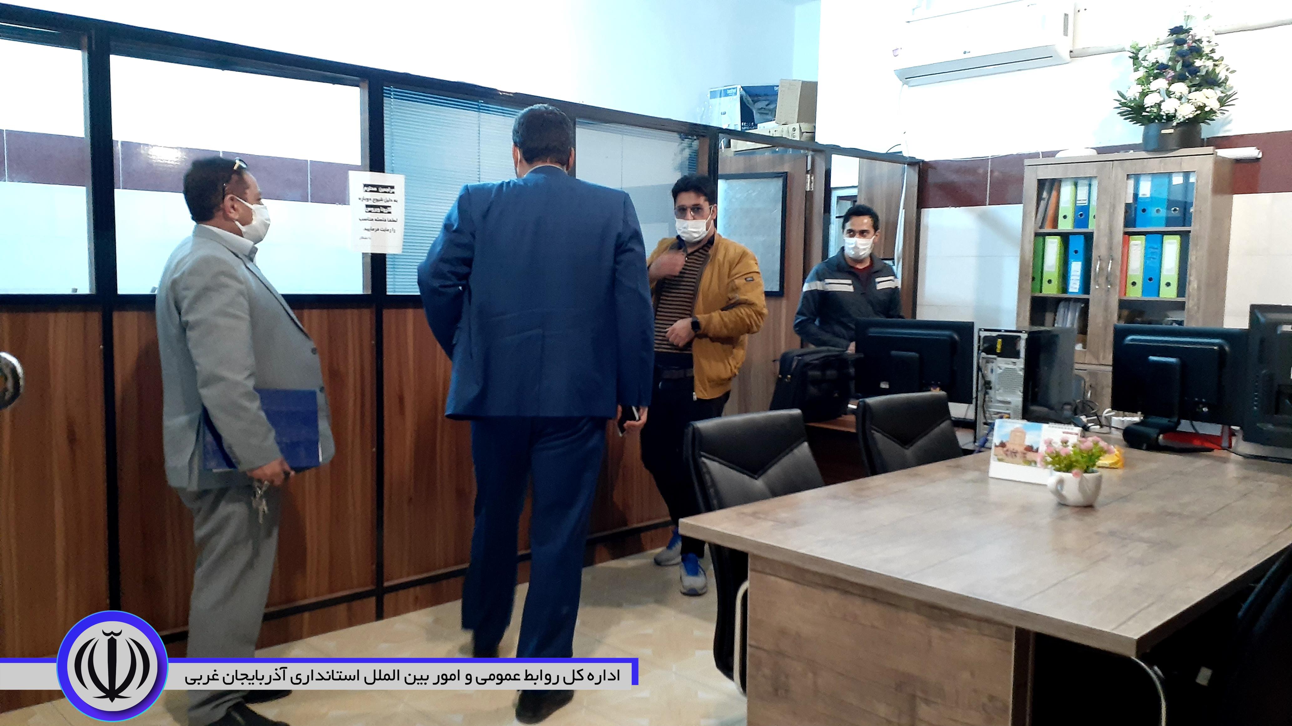 بازدید فرماندار شهرستان نقده از نحوه رعایت پروتکل های بهداشتی در سطح شهر