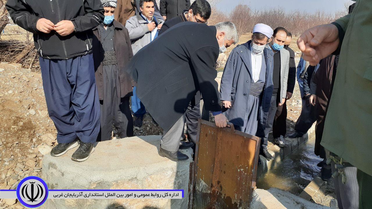 بهره برداری از کانال انتقال آب روستای گلوان برای مصارف کشاورزی