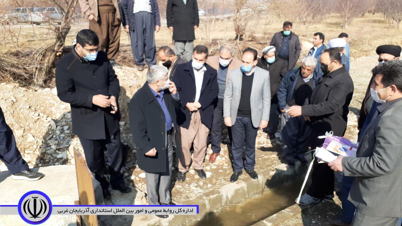 بهره برداری از کانال انتقال آب روستای گلوان برای مصارف کشاورزی