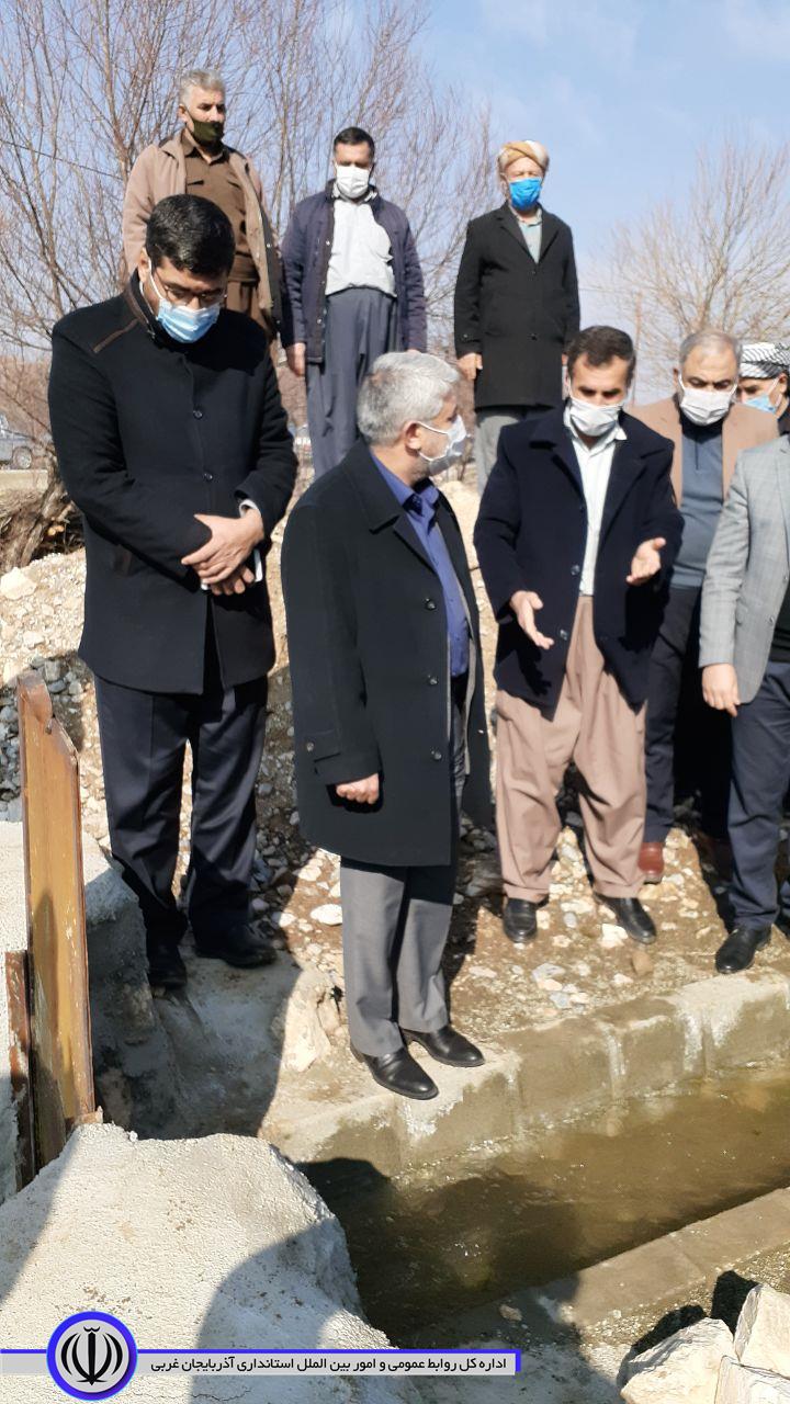 بهره برداری از کانال انتقال آب روستای گلوان برای مصارف کشاورزی