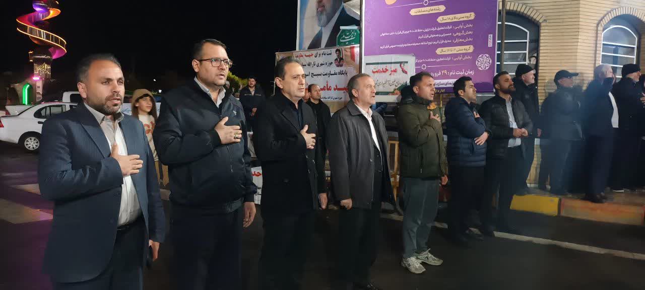 حضور امیرعباس جعفری فرماندار شهرستان نقده در اجتماع باشکوه مردم شهیدپرور و زمانشناس نقده در حمایت از ایران، پشتیبانی از نیروهای مسلح و بیعت با رهبر انقلاب + تصاویر