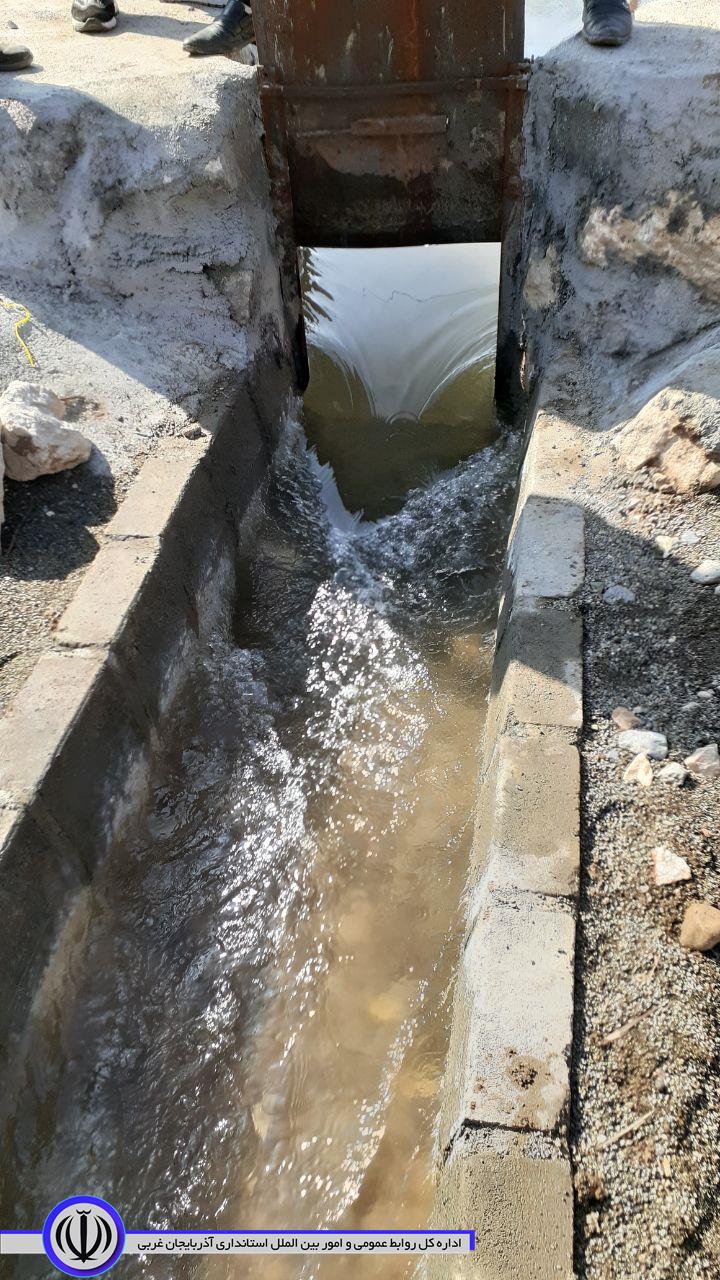 بهره برداری از کانال انتقال آب روستای گلوان برای مصارف کشاورزی