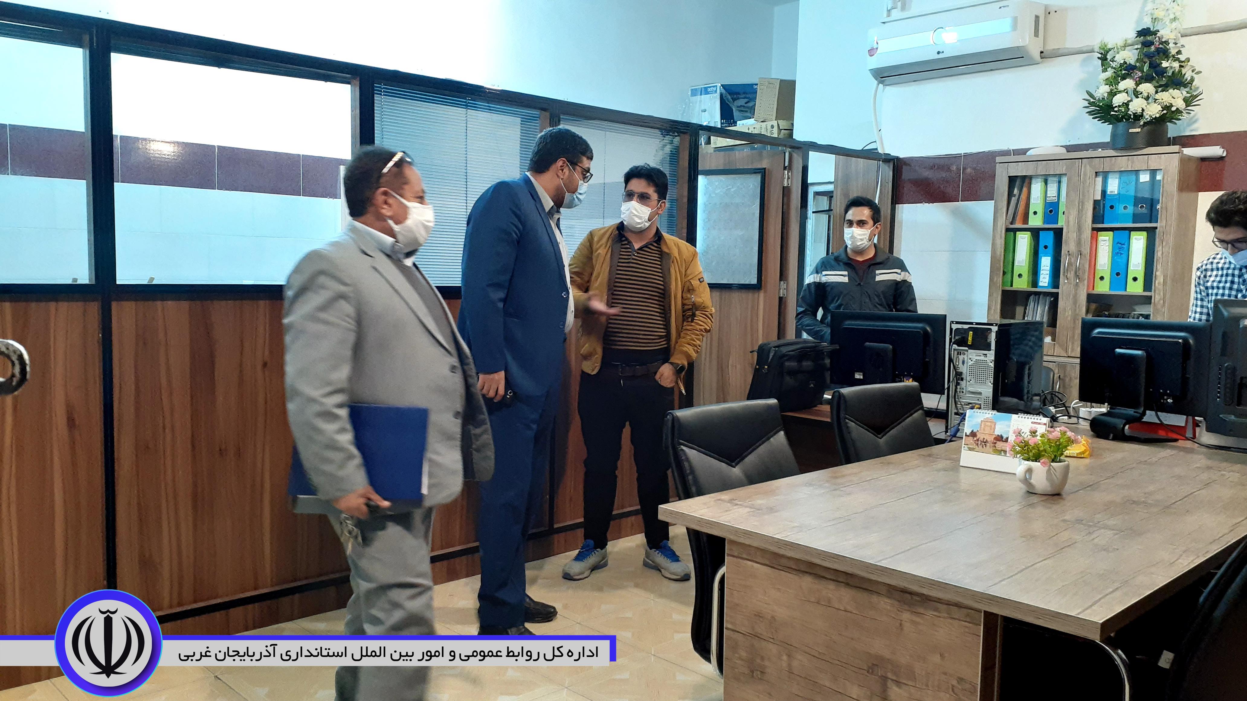 بازدید فرماندار شهرستان نقده از نحوه رعایت پروتکل های بهداشتی در سطح شهر