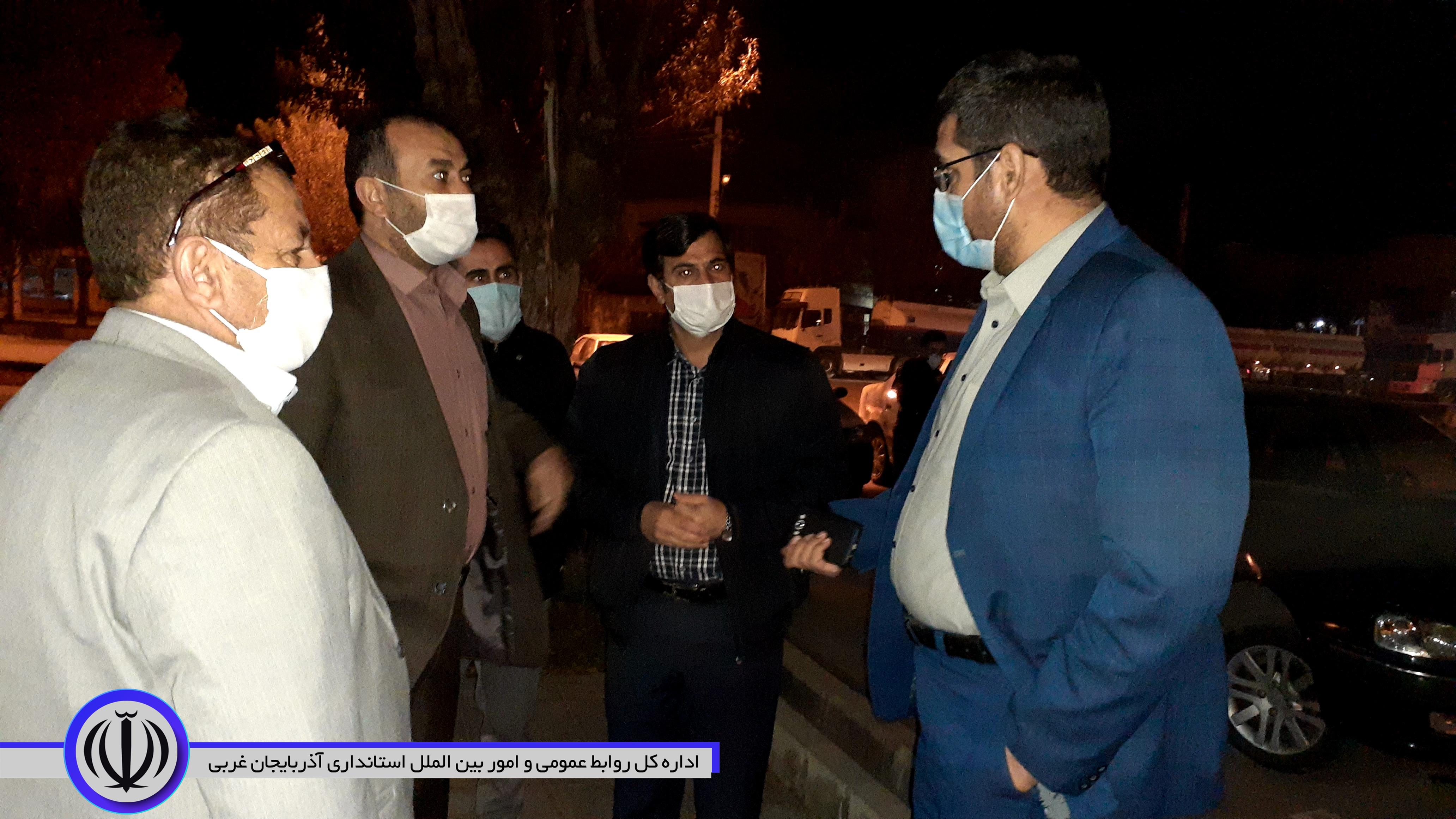 بازدید فرماندار شهرستان نقده از نحوه رعایت پروتکل های بهداشتی در سطح شهر